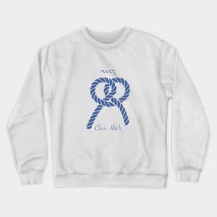 Nautic Clove Hitch Knot by Nuucs Crewneck Sweatshirt